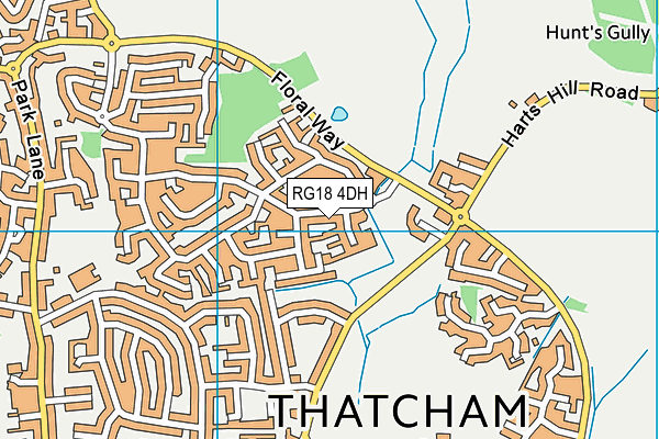 RG18 4DH map - OS VectorMap District (Ordnance Survey)