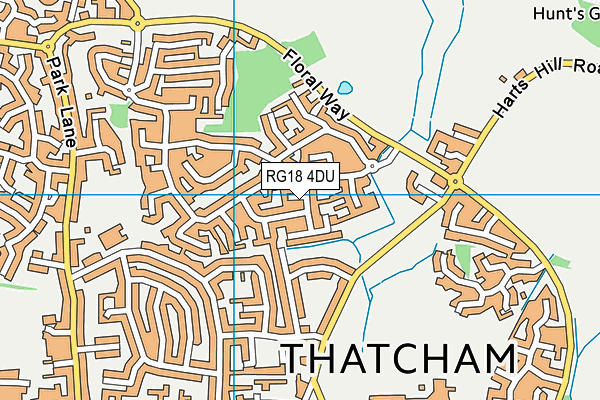 RG18 4DU map - OS VectorMap District (Ordnance Survey)