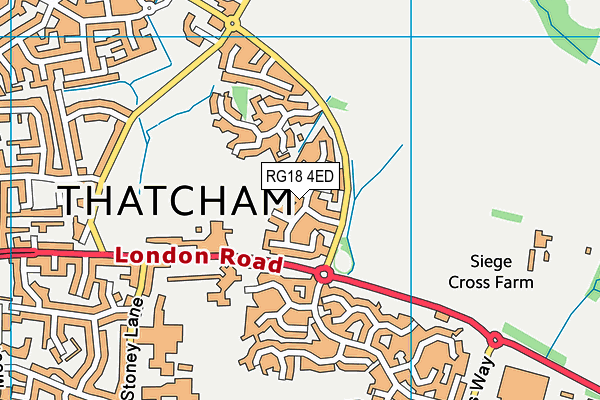 RG18 4ED map - OS VectorMap District (Ordnance Survey)