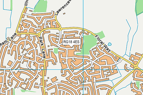 RG18 4ES map - OS VectorMap District (Ordnance Survey)