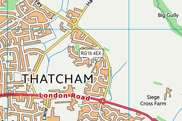 RG18 4EX map - OS VectorMap District (Ordnance Survey)