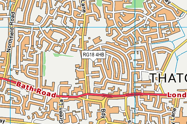 RG18 4HB map - OS VectorMap District (Ordnance Survey)