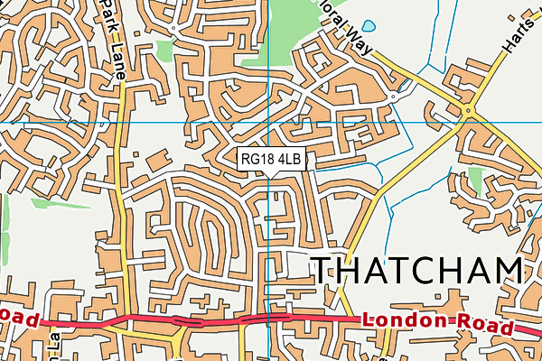 RG18 4LB map - OS VectorMap District (Ordnance Survey)