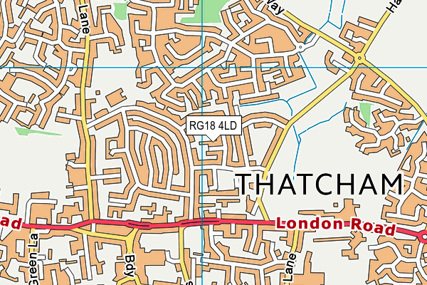 RG18 4LD map - OS VectorMap District (Ordnance Survey)