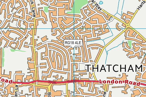 RG18 4LE map - OS VectorMap District (Ordnance Survey)