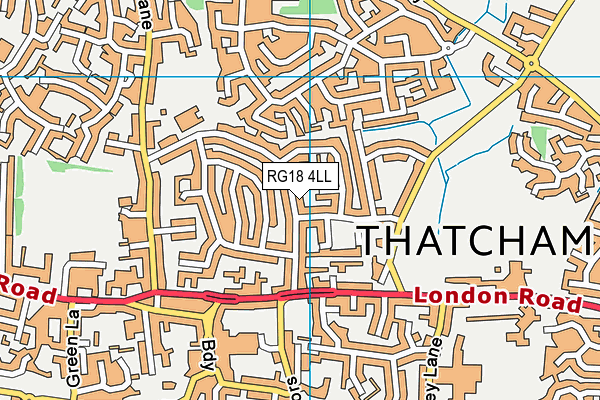 RG18 4LL map - OS VectorMap District (Ordnance Survey)