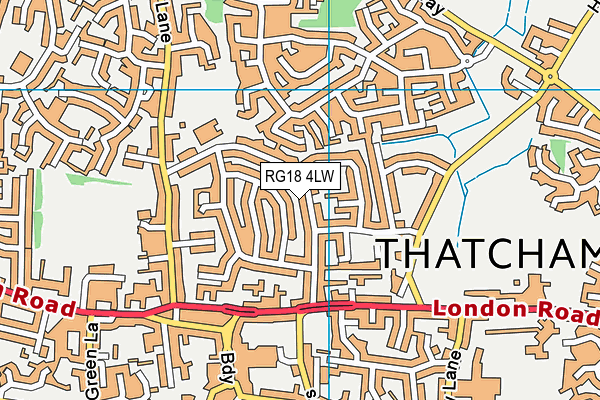 RG18 4LW map - OS VectorMap District (Ordnance Survey)