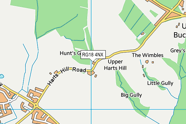 RG18 4NX map - OS VectorMap District (Ordnance Survey)