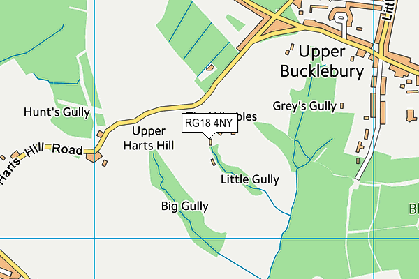 RG18 4NY map - OS VectorMap District (Ordnance Survey)