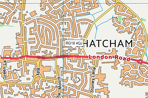 RG18 4QJ map - OS VectorMap District (Ordnance Survey)