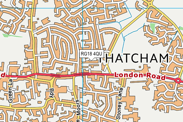 RG18 4QU map - OS VectorMap District (Ordnance Survey)