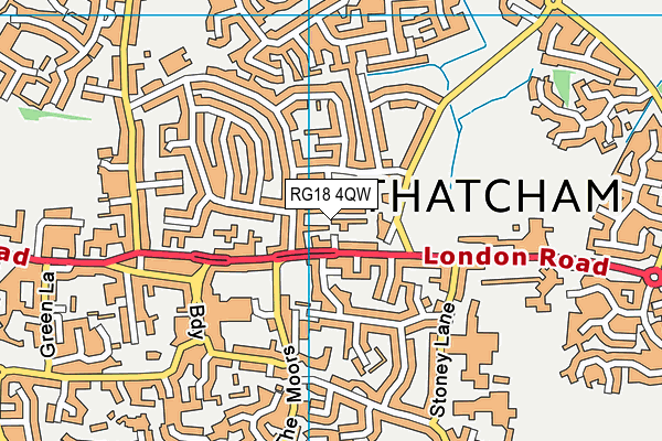 RG18 4QW map - OS VectorMap District (Ordnance Survey)