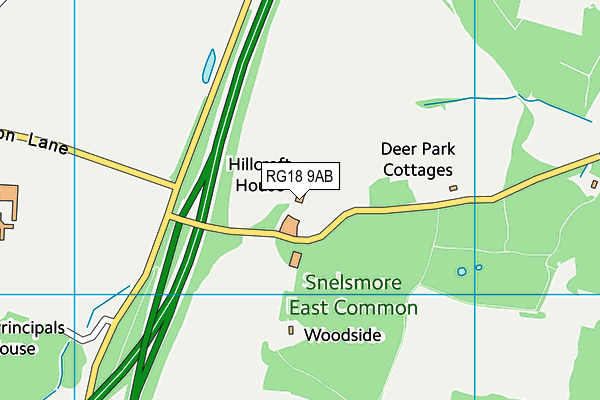 RG18 9AB map - OS VectorMap District (Ordnance Survey)