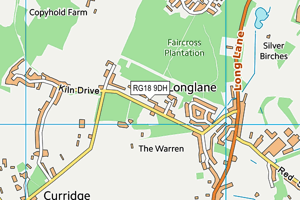 RG18 9DH map - OS VectorMap District (Ordnance Survey)