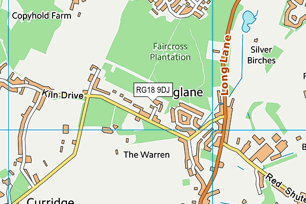 RG18 9DJ map - OS VectorMap District (Ordnance Survey)