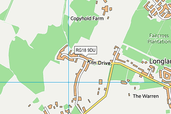 RG18 9DU map - OS VectorMap District (Ordnance Survey)