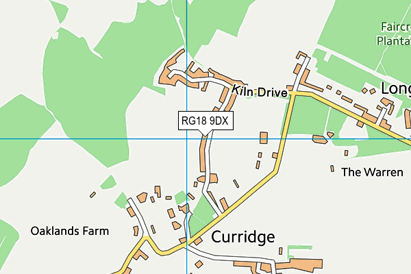 RG18 9DX map - OS VectorMap District (Ordnance Survey)