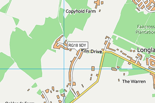 RG18 9DY map - OS VectorMap District (Ordnance Survey)
