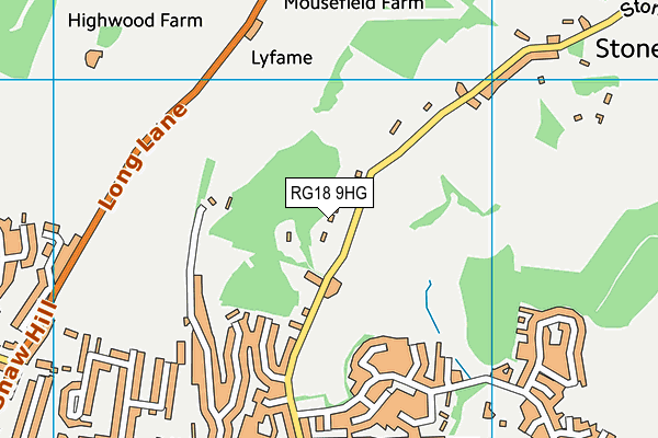 RG18 9HG map - OS VectorMap District (Ordnance Survey)