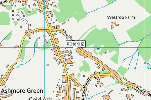 RG18 9HZ map - OS VectorMap District (Ordnance Survey)
