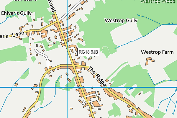 RG18 9JB map - OS VectorMap District (Ordnance Survey)