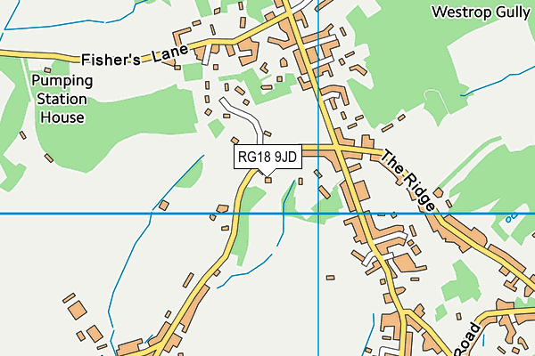 RG18 9JD map - OS VectorMap District (Ordnance Survey)