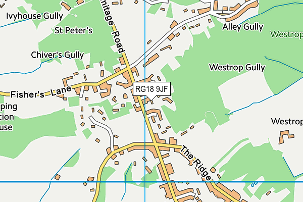 RG18 9JF map - OS VectorMap District (Ordnance Survey)
