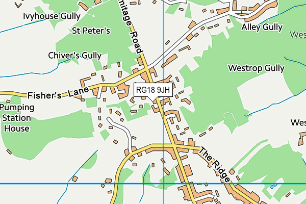 Cold Ash Recreation Ground map (RG18 9JH) - OS VectorMap District (Ordnance Survey)