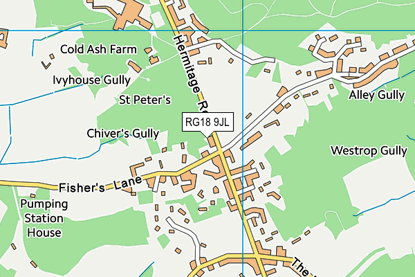RG18 9JL map - OS VectorMap District (Ordnance Survey)