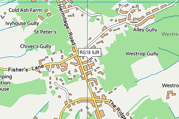 RG18 9JR map - OS VectorMap District (Ordnance Survey)
