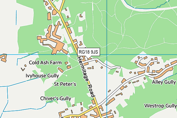 RG18 9JS map - OS VectorMap District (Ordnance Survey)