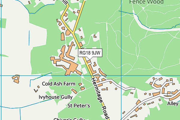 RG18 9JW map - OS VectorMap District (Ordnance Survey)