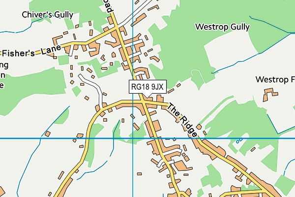 RG18 9JX map - OS VectorMap District (Ordnance Survey)