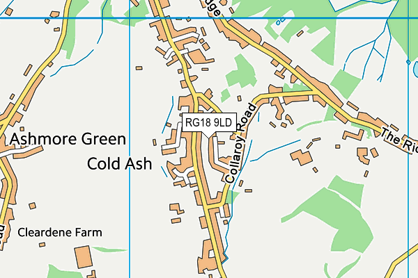 RG18 9LD map - OS VectorMap District (Ordnance Survey)