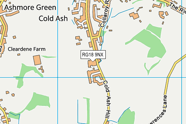 RG18 9NX map - OS VectorMap District (Ordnance Survey)