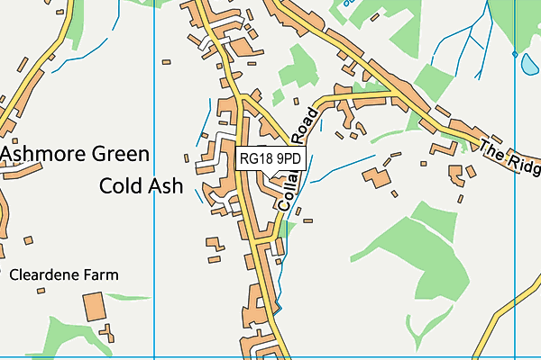 RG18 9PD map - OS VectorMap District (Ordnance Survey)