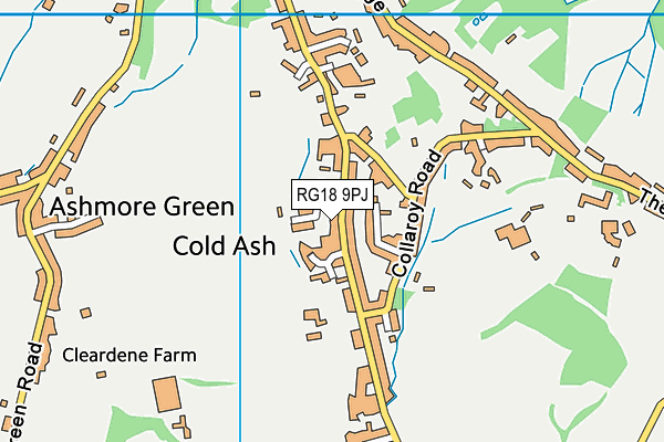 RG18 9PJ map - OS VectorMap District (Ordnance Survey)