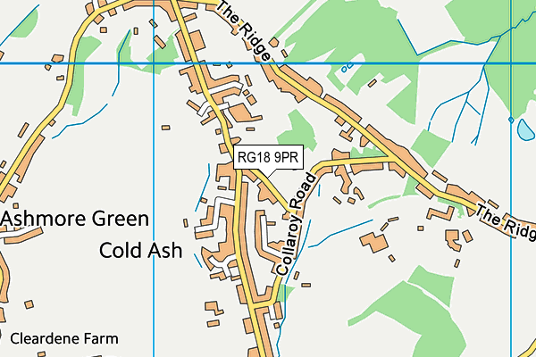 RG18 9PR map - OS VectorMap District (Ordnance Survey)