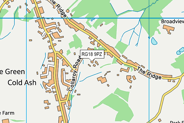 RG18 9PZ map - OS VectorMap District (Ordnance Survey)