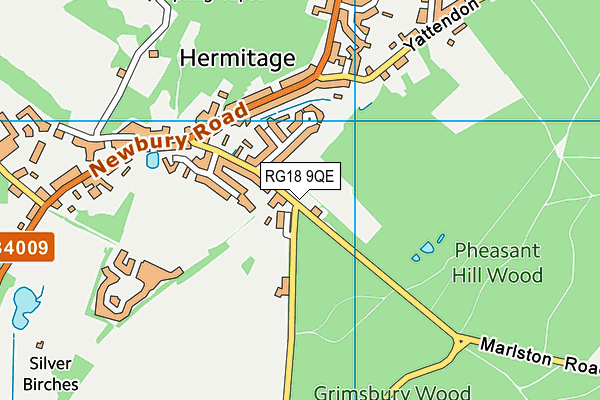 RG18 9QE map - OS VectorMap District (Ordnance Survey)