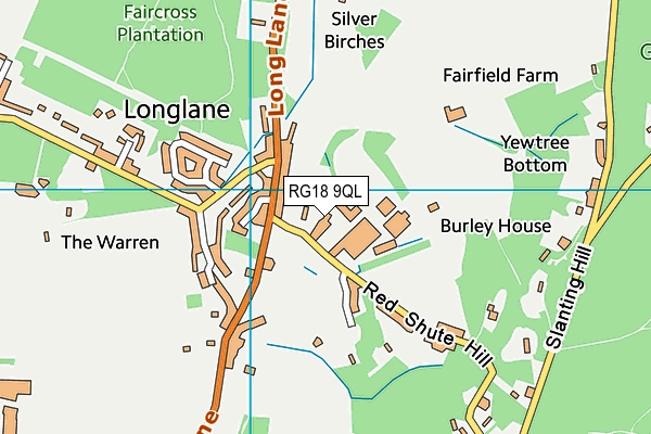 RG18 9QL map - OS VectorMap District (Ordnance Survey)