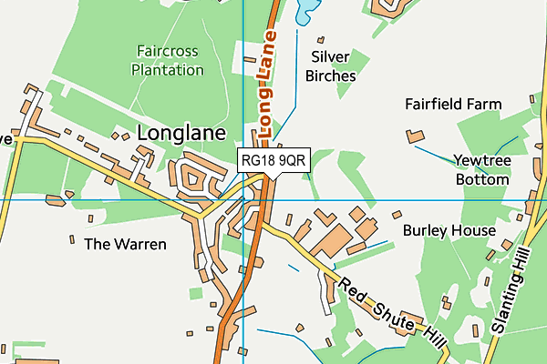 RG18 9QR map - OS VectorMap District (Ordnance Survey)