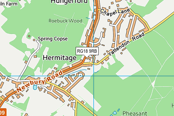 RG18 9RB map - OS VectorMap District (Ordnance Survey)