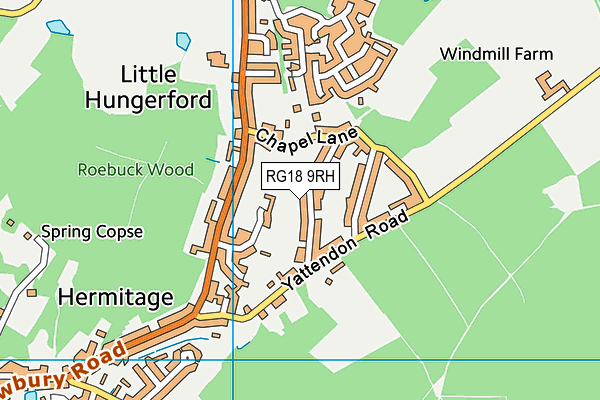 RG18 9RH map - OS VectorMap District (Ordnance Survey)