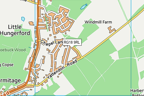 RG18 9RL map - OS VectorMap District (Ordnance Survey)
