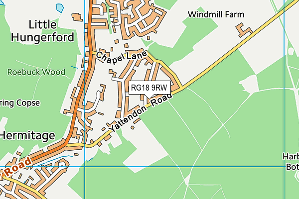 RG18 9RW map - OS VectorMap District (Ordnance Survey)