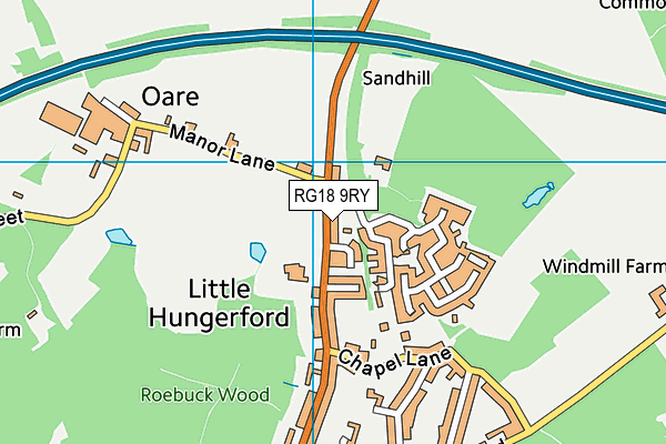 RG18 9RY map - OS VectorMap District (Ordnance Survey)