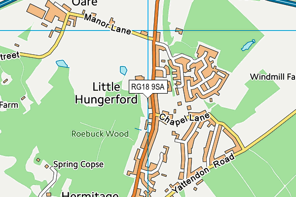 Hermitage Primary School map (RG18 9SA) - OS VectorMap District (Ordnance Survey)