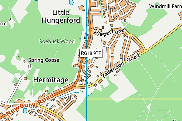 RG18 9TF map - OS VectorMap District (Ordnance Survey)