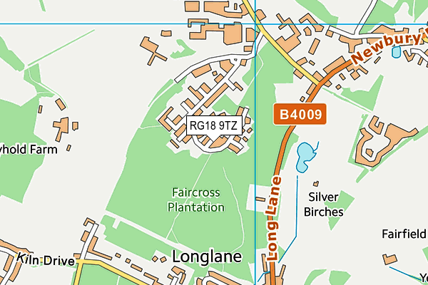 RG18 9TZ map - OS VectorMap District (Ordnance Survey)